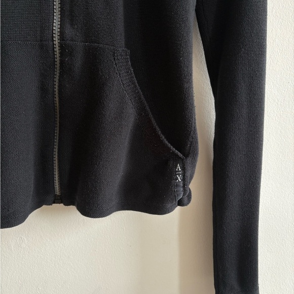 Vintage Armani Exchange Zip-Up Hoodie - Size S - Black - Picture 4 of 4